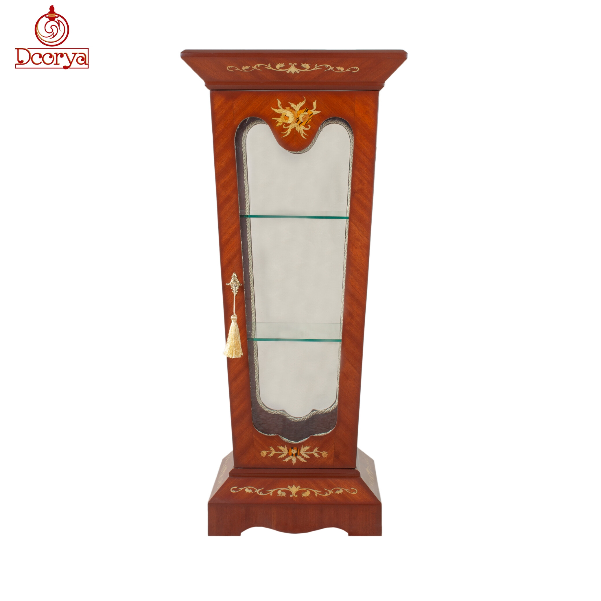 ویترین هرمی چهار طرف شیشه معرق V004