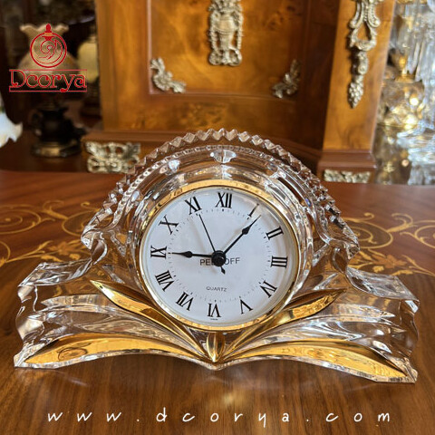 ساعت رومیزی کریستال رز