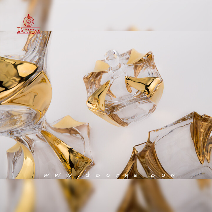 سرویس کریستال نپتون چهارطرف طلا
