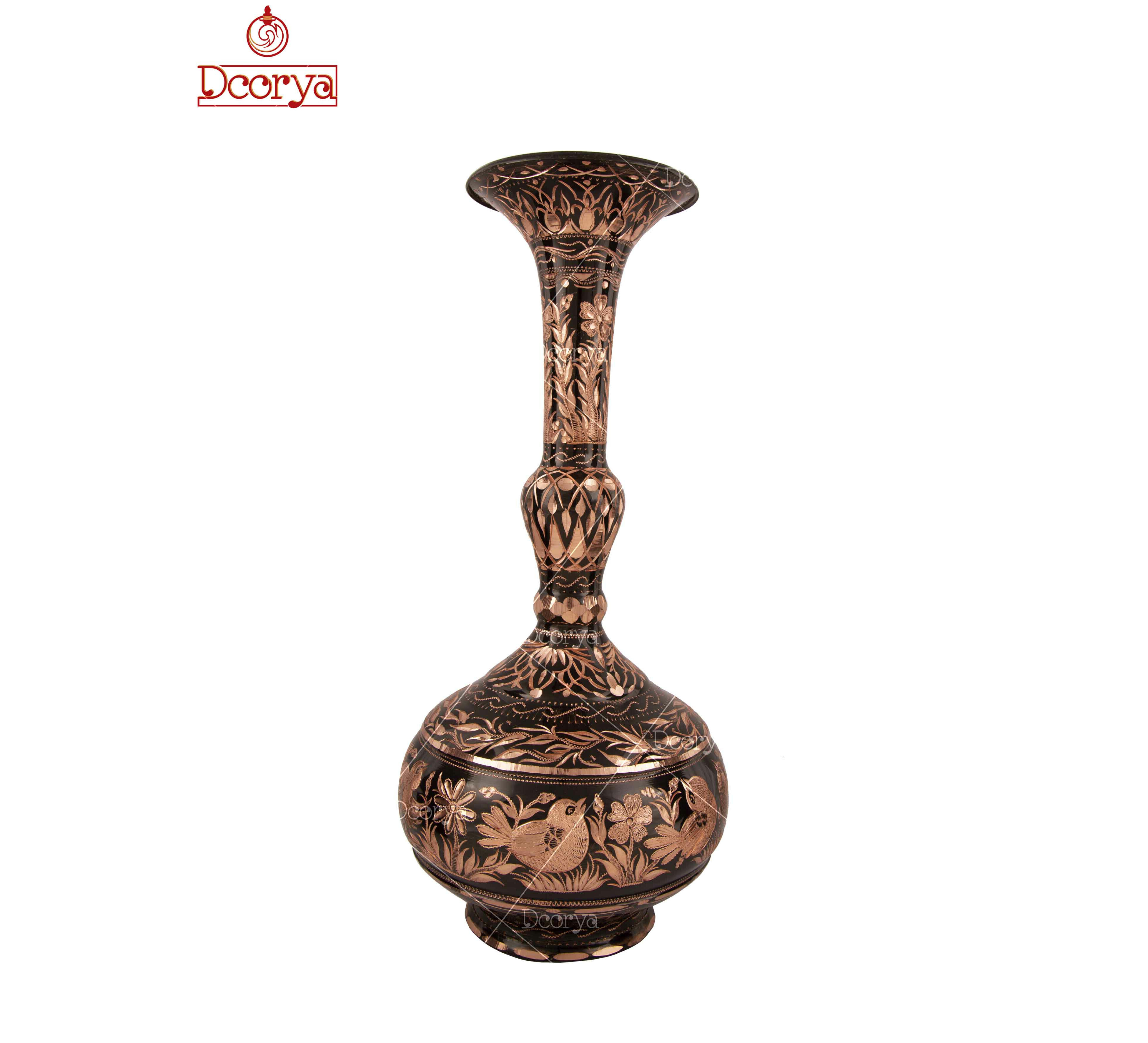 گلدان قلمکاری 32 سانتی متر، MS029