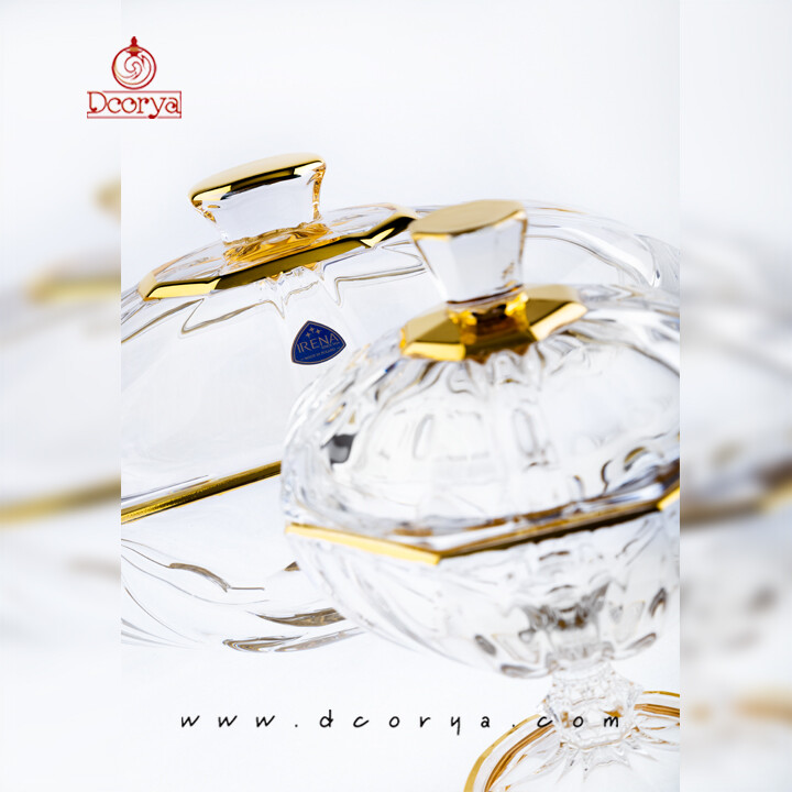 سرویس کریستال لهستان لب طلا 010