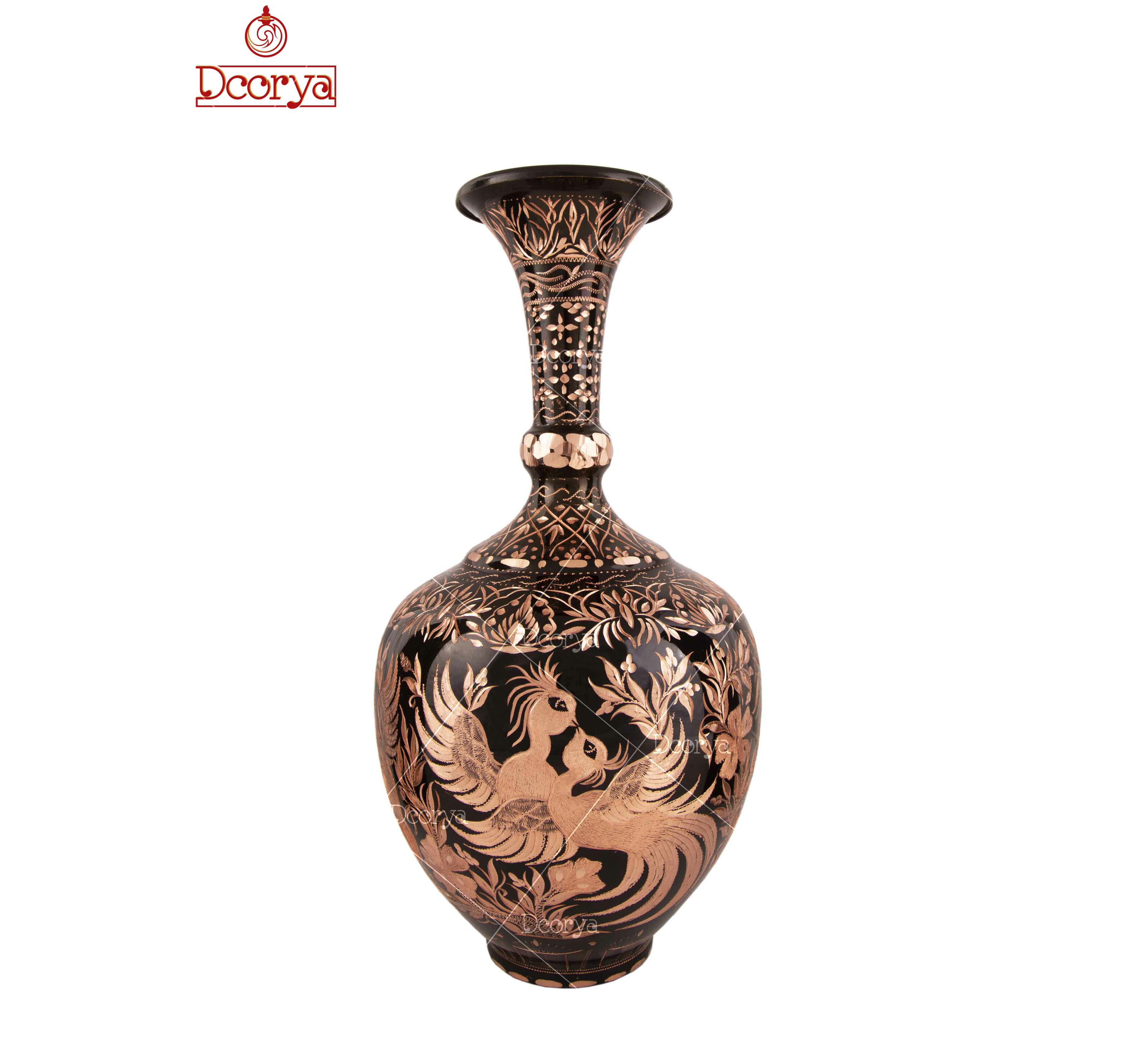 گلدان قلمکاری 32 سانتی متر، MS035