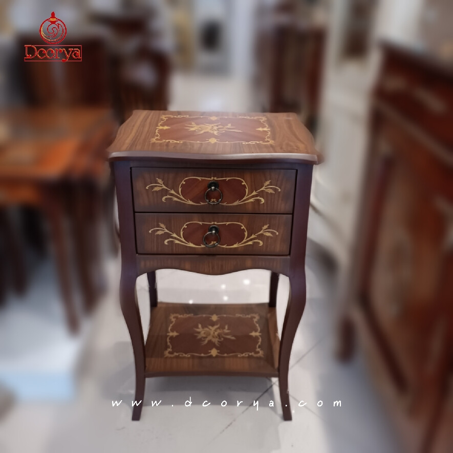 میزتلفن دو کشو معرق G006