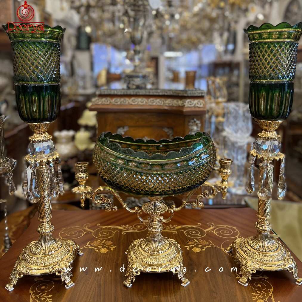 شمعدان و کشکول دو پوست سبزعسلی