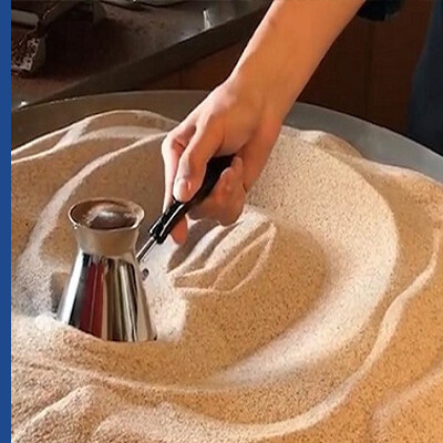 طرز تهیه قهوه ترک روی شن