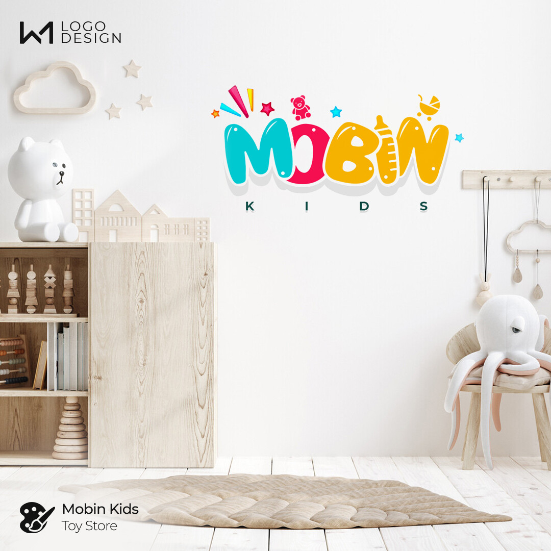 لوگو طراحی شده برای وبسایت مبین کیدز