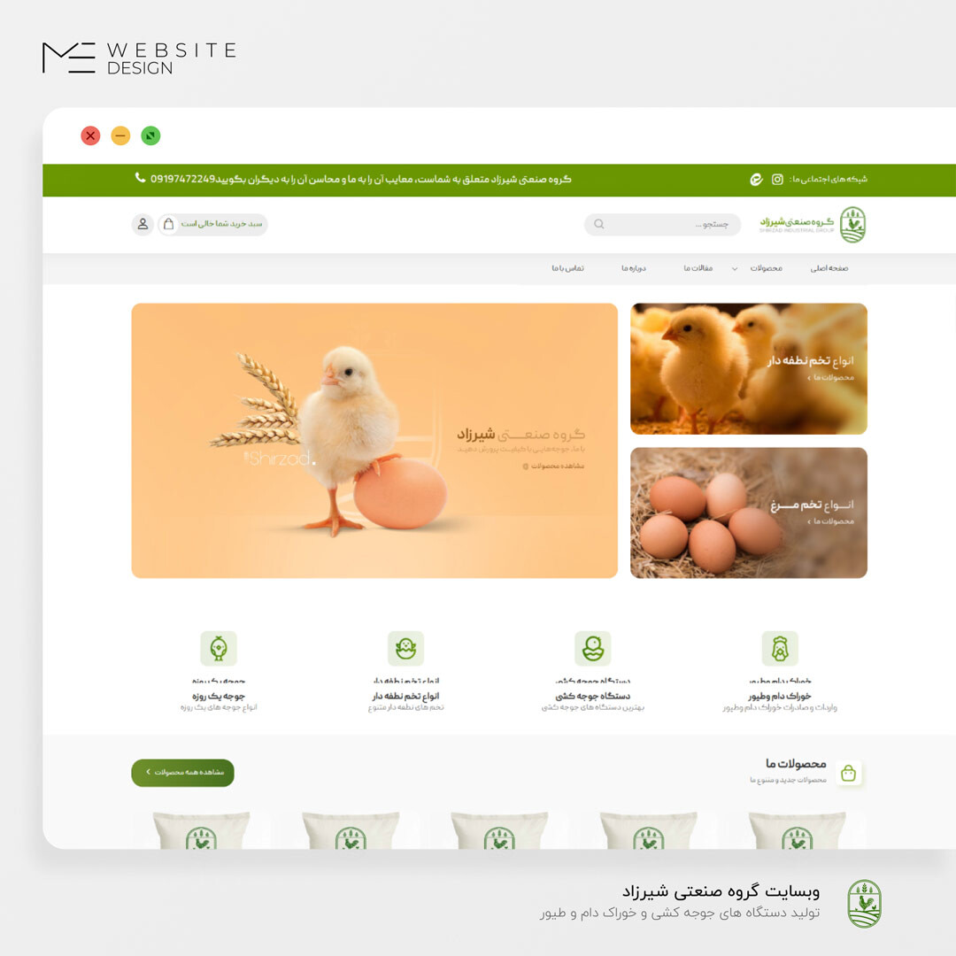 وبسایت گروه صنعتی شیرزاد