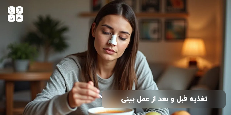 تغذیه قبل از عمل بینی