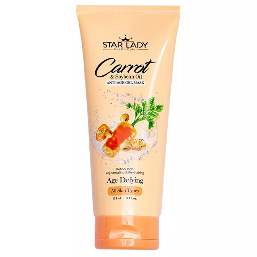 ماسک صورت استار لیدی جوان کننده حاوی عصاره هویج و روغن دانه سویا 175 میل