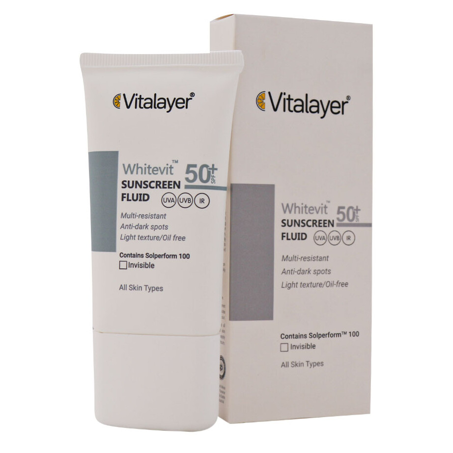 کرم ضد آفتاب فلوئید وایت ویت ویتالیر 40ml (بی رنگ)
