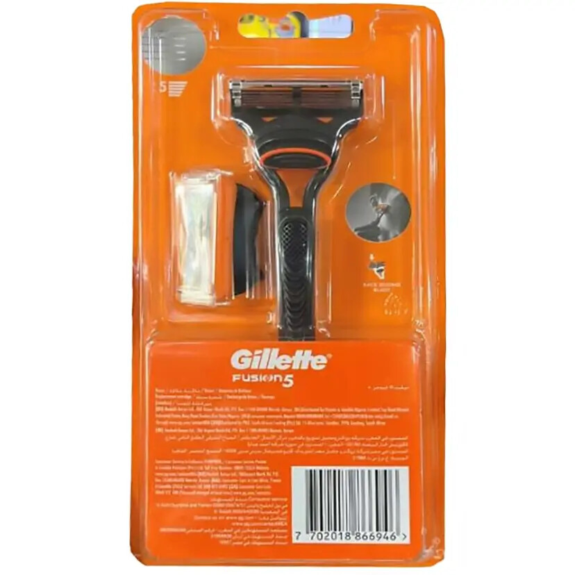 دسته تیغ ژیلت فیوژن همراه دو یدک