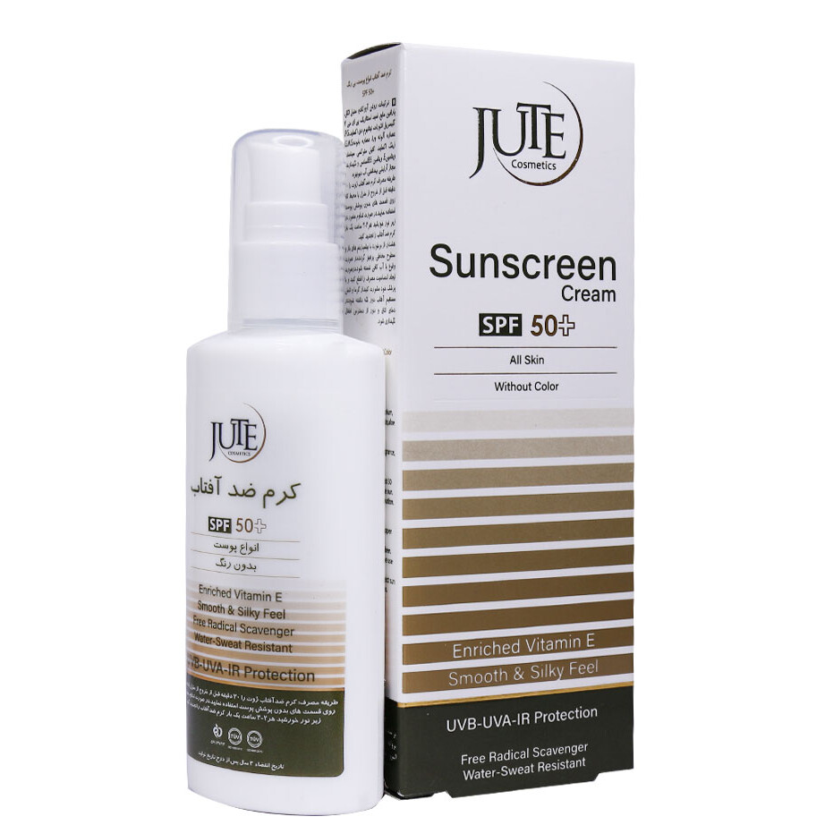 کرم ضد آفتاب پمپی بی رنگ SPF۵۰ ژوت مناسب انواع پوست