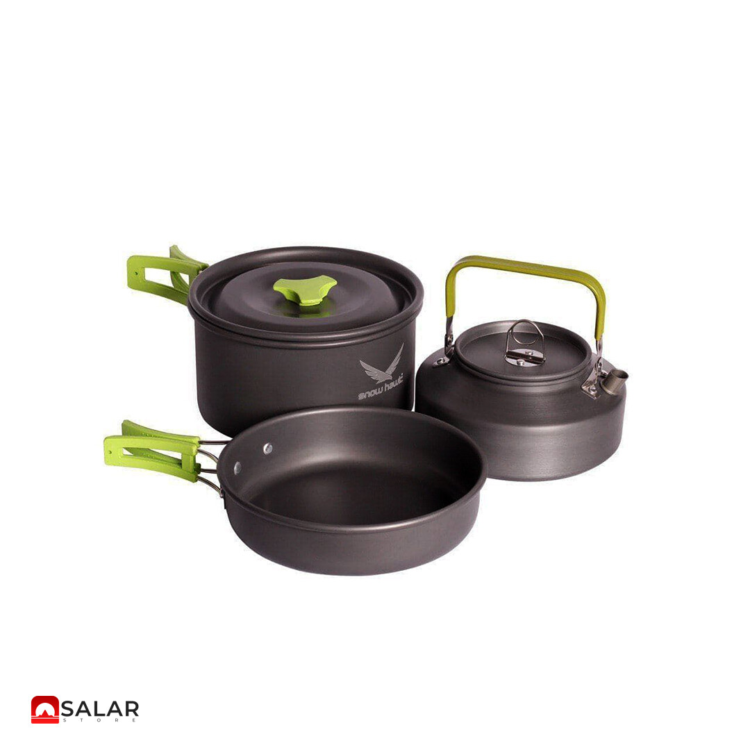 ست ظروف پخت و پز دونفره اسنوهاوک SNOW HAWK مدل SN-T111