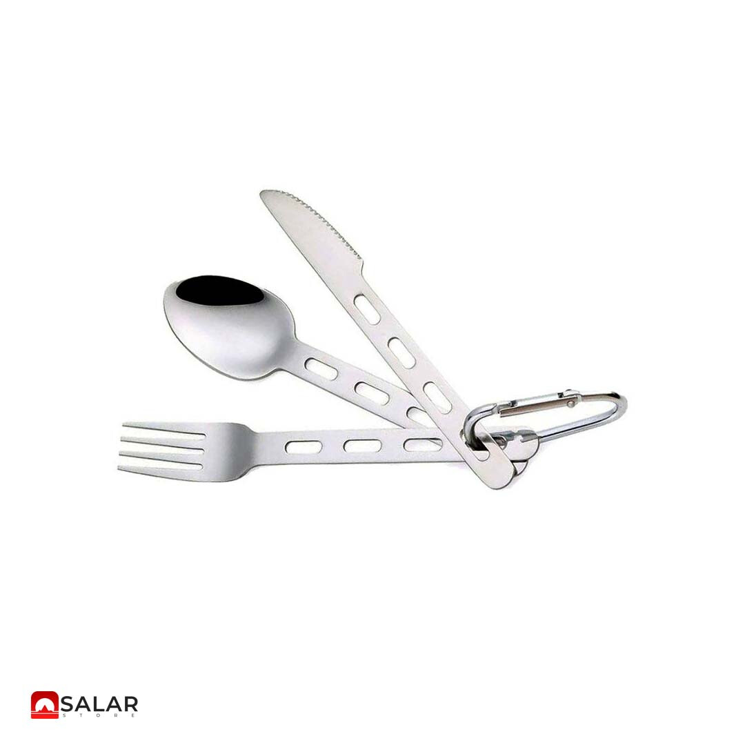 قاشق چنگال سفری مدل کارابین دار