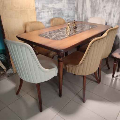 میز ناهارخوری مدل ملورین 6 نفره