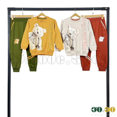 بلوز شلوار 30-35 تدی چاپی پسرانه