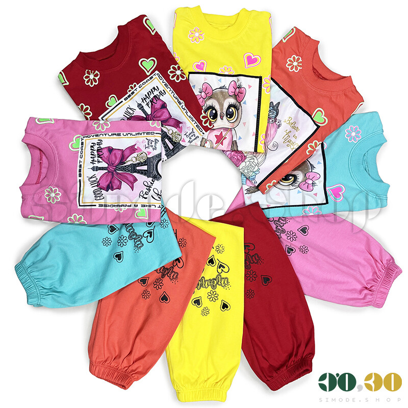 بلوز شلوارک 40-45 چراغدار دخترانه