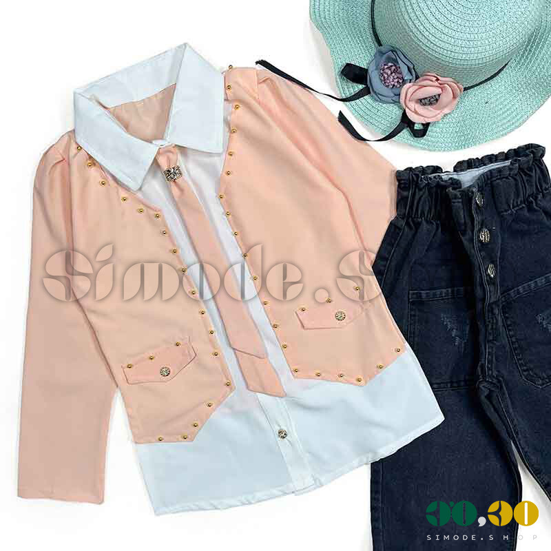 شومیز کراواتی 45-60 دخترانه
