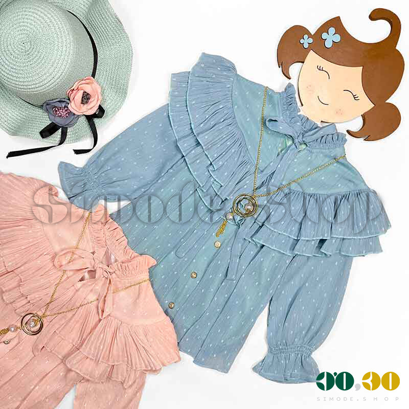 شومیز یقه گره 45-60 دخترانه