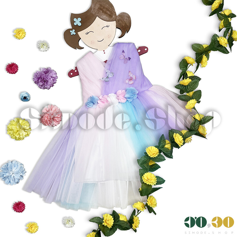 لباس عروس پروانه ای 1-3 دخترانه