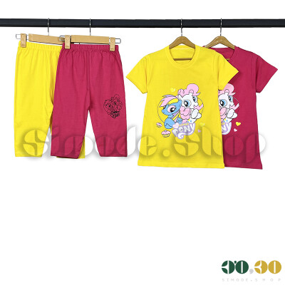 تیشرت شلوارک 45-50 پونی دخترانه