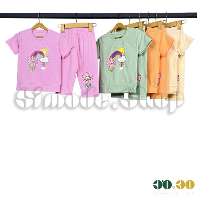 تیشرت شلوارک 35-50 بابونه دخترانه