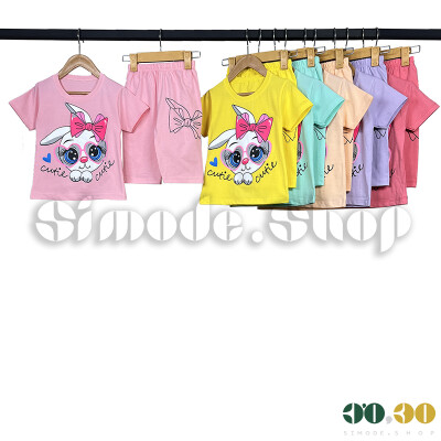 تیشرت شلوارک 35-40 خرگوش پاپیون دخترانه