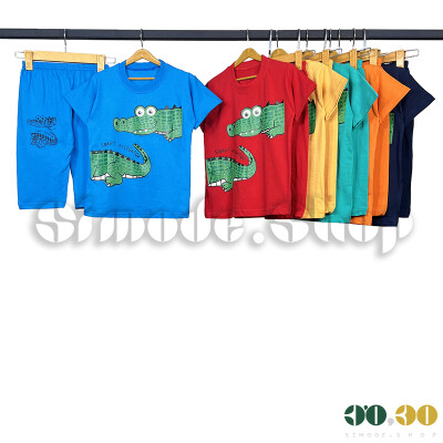 تیشرت شلوارک 50-55 تمساح پسرانه
