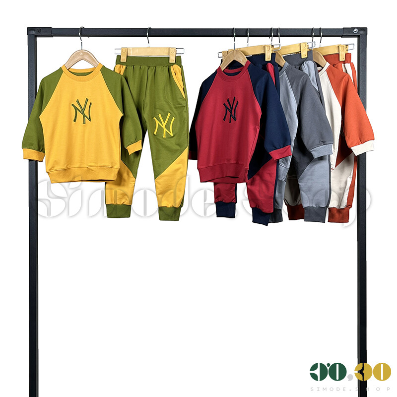 بلوز شلوار 30-35 NY دو رنگ پسرانه