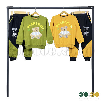 بلوز شلوار 30-35 تدی گلدوزی پسرانه